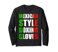 Boxing México Boxers Gloves Fighter Mexican Guerrero Azteca Manga Larga