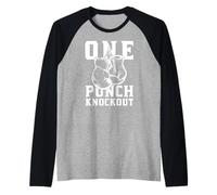 Boxing Punch Knockout King of the Ring Boxing Boxer Gloves Camiseta Manga Raglan