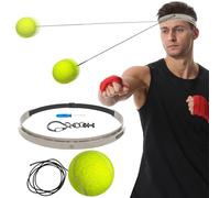 Boxing Reflex Ball Headband Set - Adjustable Boxing Reflex Training Ball With Silicone Headband, Reaction Speed Training Equipment For Men Women Teens Beginners, Punching Refleex Baall Fitness Tool Fo