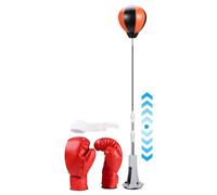 Boxing Reflex Ball with Stand | Stainless Steel + Rubber + Fiberglass + Leather, 1100g | 2026 Upgraded Strong Suction Cup | Height Adjustable Silent Rebound Speed Trainer For Kids & Adults