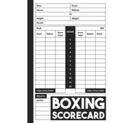 Boxing Scorecard: 100 Boxing Scorecards to Keep Record Boxing Match Scores, Boxing Score Sheet, Boxing Score Pads, Boxing Scorebook, 6 x 9 Inches