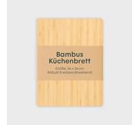 BOXIO - Tabla de cortar de bambú, 36 x 26 cm, se adapta perfectamente como tapa de madera para lavado y aseo - Tabla de cocina grande, tabla de cortar madera, tabla de madera