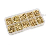 BOXIZ Artes y manualidades para niños de 10 años, regalos de años de edad, estilo corona, estrella, corazón, espaciador CCB chapado en oro y plata, kit de bricolaje, caja de cuentas sueltas