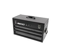 Boxo USA - Caja de herramientas de acero resistente con 3 cajones, organizador portátil de mano con guías de rodamiento de bolas, llave segura y sistema de bloqueo digital (negro)