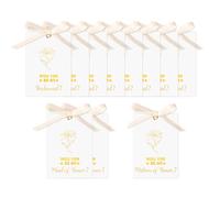 BOXOB 11 Tarjetas de Propuesta de Dama de Honor, 8 Tarjetas de Will You Be My Bridesmaid 2 Maid of Honor 1 Matron of Honor Invitación Floral Propuesta Regalo para Boda (con Lazo de Cinta)