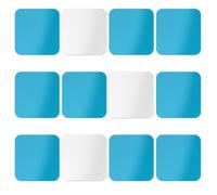 BOXOB 12uds Tiras Magnéticas Adhesivas para Luces Bajo Gabinete, Tiras Magnéticas para Iluminación Bajo Encimera y Gabinete Universales Hojas Adhesivas de Repuesto (Cuadrado)