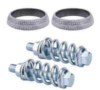 BOXOB 2 Juntas de Colector de Escape & 2 Pernos, Junta Donut Alta Temperatura con Resortes Amortiguadores para Reparación Escape Auto Camión SUV (60mm)