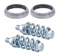 BOXOB 2 Juntas de Colector de Escape & 2 Pernos, Junta Donut Alta Temperatura con Resortes Amortiguadores para Reparación Escape Auto Camión SUV (65mm)