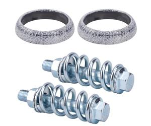 BOXOB 2 Juntas de Colector de Escape & 2 Pernos, Junta Donut Alta Temperatura con Resortes Amortiguadores para Reparación Escape Auto Camión SUV (65mm)