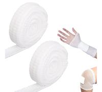 BOXOB 2 Rollos Vendaje Tubular, 2,5x220cm Gasa Elastica Tubular para Brazo Sin Necesidad de Cinta Adhesiva para Envolver y Retener Apósitos Húmedos y Secos