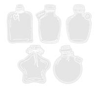 BOXOB 20 Uds Marcapáginas Transparentes de Flores Secas, Estilo Botella de los Deseos Marcapáginas Transparentes para Álbumes Recortes Diarios Decoración (Flores Secas No Incluidas)