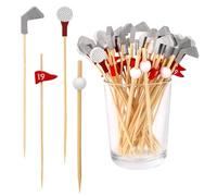 BOXOB 200uds Palillos de Cóctel, 4 Estilos Temática Golf Agitadores Bebidas Decorativos Palillos de Aperitivos Cóctel Brochetas Martini para Suministros Decoración Fiestas