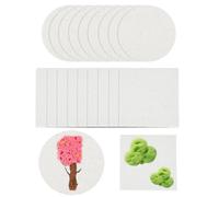 BOXOB 20uds Hojas de Papel Textura Espuma para Dibujo, Tarjetas Redondas & Cuadradas de Celulosa Blanca Lienzo Mágico 3D Esponja para Niños Manualidades DIY