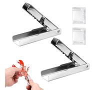 BOXOB 2uds Peladores Cangrejos, Río Acero Inoxidable Duraderos Herramienta Rápida para Quitar Colas Cangrejos Descascarador Camarones Práctico Utensilio Cocina para Amantes Mariscos