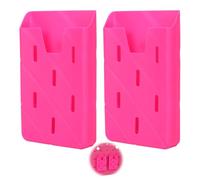 BOXOB 2uds Soporte Teléfono para Bogg Bolso, Silicona Funda Celular Soporte Smartphone Insertos Accesorios Bolsos Playa para Bogg Accesorios Dijes (Rojo Rosa)