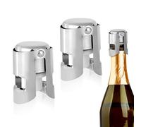 BOXOB 2uds Tapones para Champán, Sellador de Botella de Vino Espumoso Acero Inoxidable con Cierre Antifugas Reutilizable para Prosecco Cava Burbujas Frescas