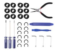 BOXOB 33 Paquetes Kit de Reemplazo de Rodillo de Goma, Evita que la Goma se Mueva Anillos de Retención Herramientas de Reparación Compatibles con Cricut Maker