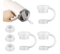 BOXOB 3uds Tapones para Derrames con 3uds Cubierta de Pajitas para Yeti, Silicona a Prueba de Fugas Tapas de Pajita Sin BPA Accesorios para Vasos Compatibles con Yeti Vasos de Pajita Taza