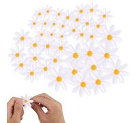 BOXOB 40uds Parches Termoadhesivos Margaritas, Bonitos Parches Bordados Apliques Decorativos de Margaritas para Coser con 4 Tamaños para Ropa Bolsos Sombreros Vaqueros Niñas y Mujeres