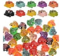 BOXOB 40uds Rana Luminosa Resina, 10 Colores Ranas Que Brillan en la Oscuridad Microsapos Accesorios Decorativos para Jardines en Macetas Casas de Muñecas Manualidades y Decoración