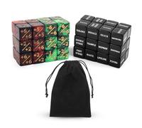 BOXOB 48uds Dados Contador Palabras Clave Habilidades, Mejora Estadísticas Criaturas Fichas Dados Lealtad Contadores Vida Mágica para MTG TCG RPG Accesorios Juegos Cartas con Bolsa Terciopelo