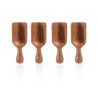 BOXOB 4pcs Cucharas de Madera Café, Cuchara Café Multiusos Medidora para Granos para Sal de Baño Utensilios Cocina