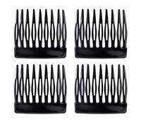 BOXOB 4uds Peines Laterales Franceses, Negro Pequeño Peine Francés Decorativo Clips para Sujetar Moños Accesorios Fuertes Peinar el Cabello para Niñas y Mujeres