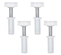 BOXOB 4uds Ruedas Guía Superiores y Pivote Superior para Puerta Plegable, Kit Herrajes 2,2cm con Resorte para Puertas Plegables Tipo Acordeón Ducha Correderas de Granero Armario Reparación