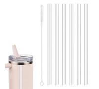 BOXOB 6 pajitas de repuesto compatibles con Stanley Quencher ProTour Flip Straw Tumbler de 40 onzas, popote reutilizable con cepillo de limpieza, sin BPA (para botella de agua Stanley Quencher de 40