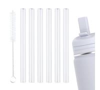 BOXOB 6 Uds Pajitas de Repuesto para Hydrapeak Mini Botellas Agua Niños 14oz, Reutilizables Pajitas de Plástico con Cepillo Limpieza para Hydrapeak Piezas Repuesto Botellas