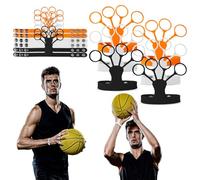 BOXOB 6uds Ayuda para Tiro de Baloncesto, Ajustable Entrenador Tiro Baloncesto con la Mano 3 Colores Guantes Tiro de Baloncesto Equipo Tiro de Baloncesto Dispositivo para Mejorar el Tiro y la Forma