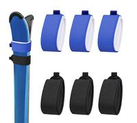 BOXOB 6uds Correas Sujeción Esquí, 48,4x5,4cm Cinta Esquí con Almohadillas Protectoras Ajustables Envoltura Esquí Almacenamiento Esquí para Tablas Bastones Esquí Accesorios (2 Colores)