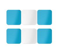 BOXOB 6uds Placa Metal Adhesiva, Tiras Magnéticas Adhesivas de Metal Tiras Magnéticas de Repuesto con Respaldo Adhesivo para Luces LED Magnéticas y Luces Debajo del Mostrador (Cuadrado)