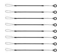 BOXOB 8pzs Correa Elástica Silicona, 25cm Retráctil Cinta Bobina Resorte para Correa Lápiz Estilete Anti-Pérdida Cordón Sujeción Lápiz Estilete para Pantalla Táctil Tableta (Negro)
