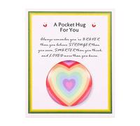 BOXOB Corazón de Abrazos de Bolsillo para Amigos, Fichas de Abrazo de Bolsillo con Tarjeta Regalo Pensando en Ti para San Valentín Cumpleaños Boda Día de la Madre Acción de Gracias