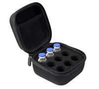 BOXOB Estuche Refrigerador para Insulina con 9 Ranuras, Negro Seguro y Compacto Estuche de Péptidos Refrigerado Compatible con Viales Estándar U-100 de 10ml (No Compatible Viales Altos)