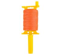 BOXOB Hilo de Albañil, Hilo Albañil Trenzado Nailon #18 165m con Mango Cadena de Construcción para Jardinería Herramienta Albañilería
