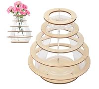 BOXOB Jarrón de Flore de Madera con Forma Rompecabezas, Delicados Jarrones Flores Madera con Forma Rompecabezas para Rosas Girasoles Narcisos Lotos Regalo para Amantes Las Flores
