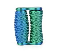 BOXOB Juguete Fidget Agarre Puntiagudo, Herramienta Sensorial Mano Impresa en 3D Rodillo Doble Antiestrés Fidget Spinner Silencioso para Ansiedad Enfoque & Masaje Mano Adultos Regalo (Verde Azul)
