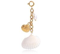 BOXOB Llavero de Concha Marina para Mujer, Dije Bolso de Playa Océano Costero Llavero Accesorio Regalo para Verano y Trópico Vacaciones Fiesta en la Playa Joyería