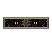 BOXOB Mantel de Altar, 41,5x182cm Mantel Tarot con Signos del Zodíaco Luna y Sol para Ceremonias Paganas Altar Wicca Práctica Espiritual