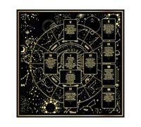 BOXOB Mantel de Tarot, 63x63 cm Cuadrado Franela Estrella Tótem Altar Péndulo Estera Tela Adivinación Sagrada para Lectura de Tarjetas Brujería Magia Rituales Espirituales Suministros
