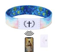BOXOB Pulseras Bíblicas con NFC, Pulsera Elástica Nailon Versículos Bíblicos Diarios Pulseras Jesús para Mujeres y Hombres Decoraciones Perfectas y Regalos Inspiradores Cristianos
