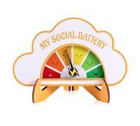 BOXOB Rueda de Emociones, Colorida, Símbolo de Mi Batería Social Rueda del Estado Ánimo Divertida e Interactiva Adornos Escritorio Decoración para la Conciencia Emocional