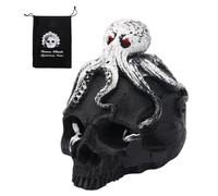 BOXOB Silbato de la Muerte Azteca, Auténtico Silbato de Guerra con Sonido Humano con Bolsa Cordón para Halloween Símbolo Aventura y Coraje (Estilo Pulpo)