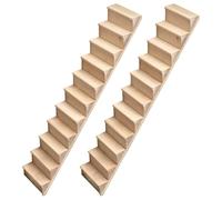 boxoon 2 escaleras de madera para casa de muñecas a escala 1:12, sin terminar y sin pasamanos para una personalización creativa