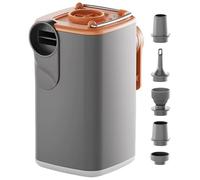 boxoon Bomba de aire recargable para inflables, 4,8 Kpa, luz SOS, 5 boquillas, tipo C, camping, 5 x 6,1 x 8,9 cm