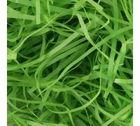 BoxSkivra Papel triturado para cestas de regalo, cesta de 4 onzas, para relleno de cesta de Pascua, papel de corte arrugado para caja de regalo (verde hierba)