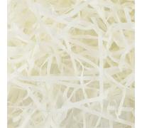 BoxSkivra Papel triturado para cestas de regalo, cesta de 4 onzas, para relleno de cesta de Pascua, papel de corte arrugado para caja de regalo (blanco cremoso)