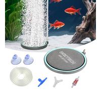 boxtech Acuario nano piedra de aire, juego de placa de arena para acuarios, difusor para aireador de oxígeno disuelto (130 mm)